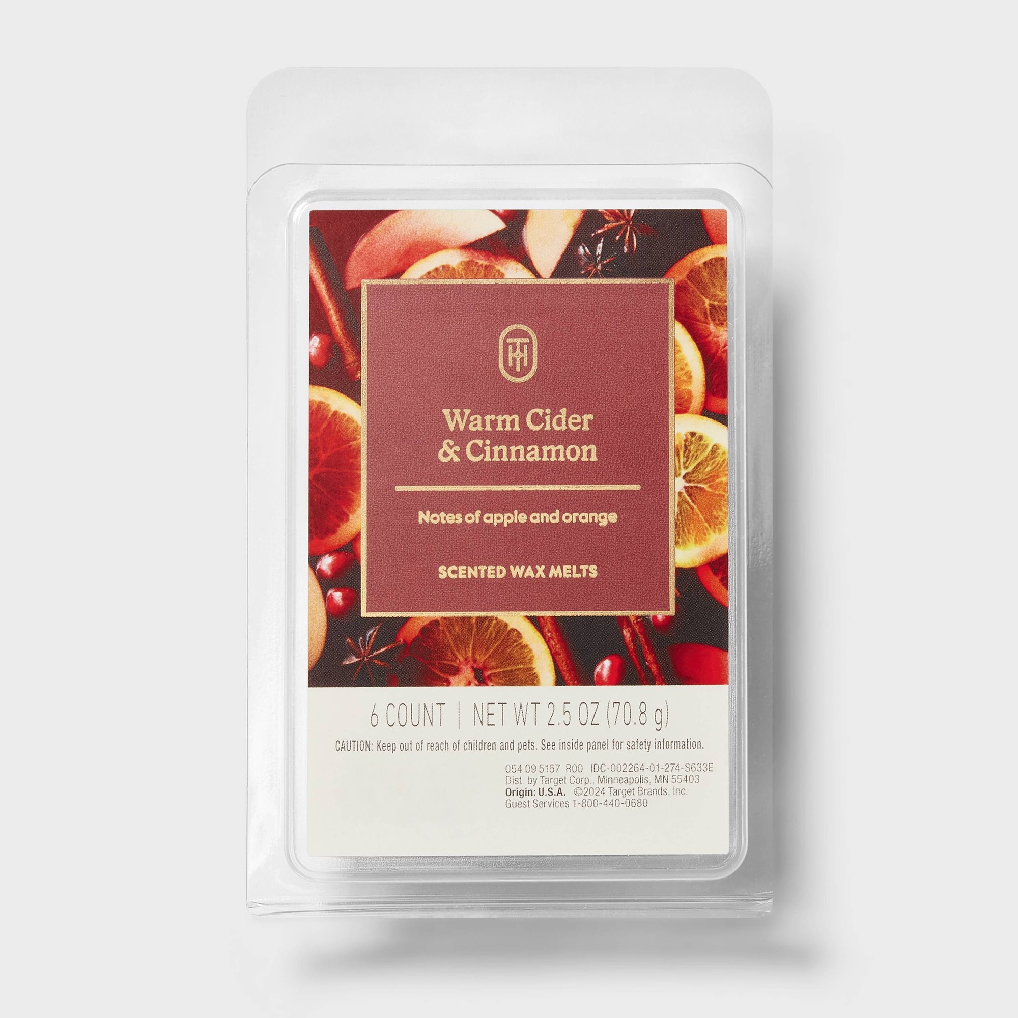 Home Fragrance Wax Melts - 12個入り ウォームサイダーシナモン ワックスメルト 香り付きソイブレンドキューブ ホームフレグランス、心温まる秋のアロマセラピーに