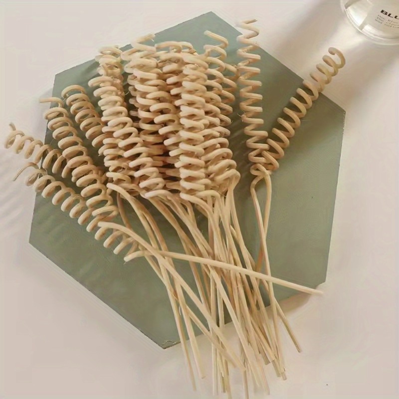 Reed Diffuser Set - 10 個植物湾曲した籐スティックアロマテラピー揮発性ロッドリードディフューザーボトル香水油揮発性アクセサリー家の装飾