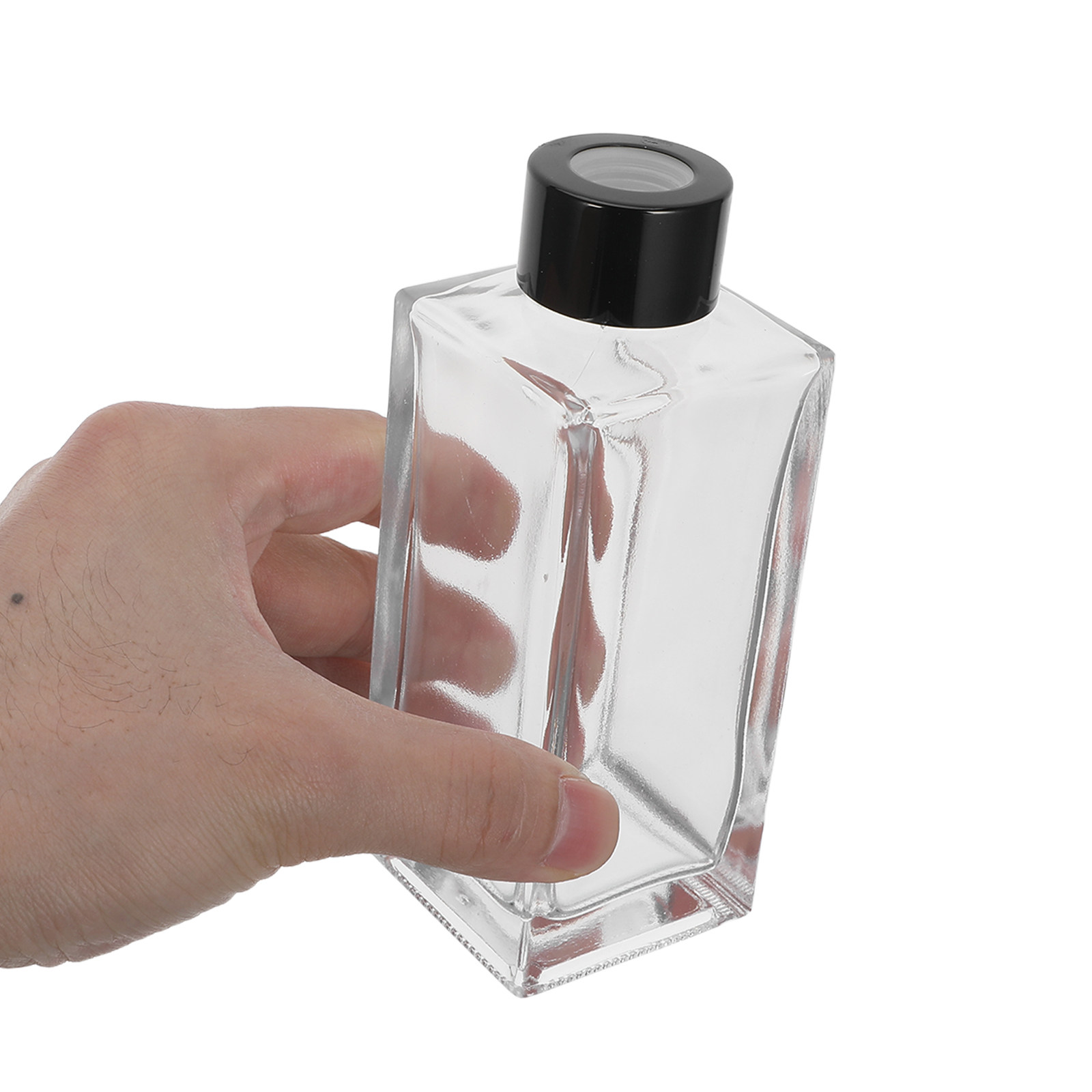 Reed Diffuser Set - 4 セットバスルームフレグランスディフューザーリード小型ミニ透明ガラス香水詰め替えボトルセットホームアロマセラピールーム香りスティック