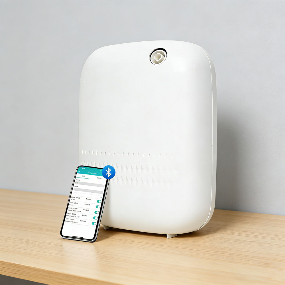 Home Fragrance Automatic Spray - スマート小型壁掛けアロマディフューザーマシン自動噴霧エッセンシャルオイルネブライザーBluetoothアプリ対応ホームフレグランスディフューザー