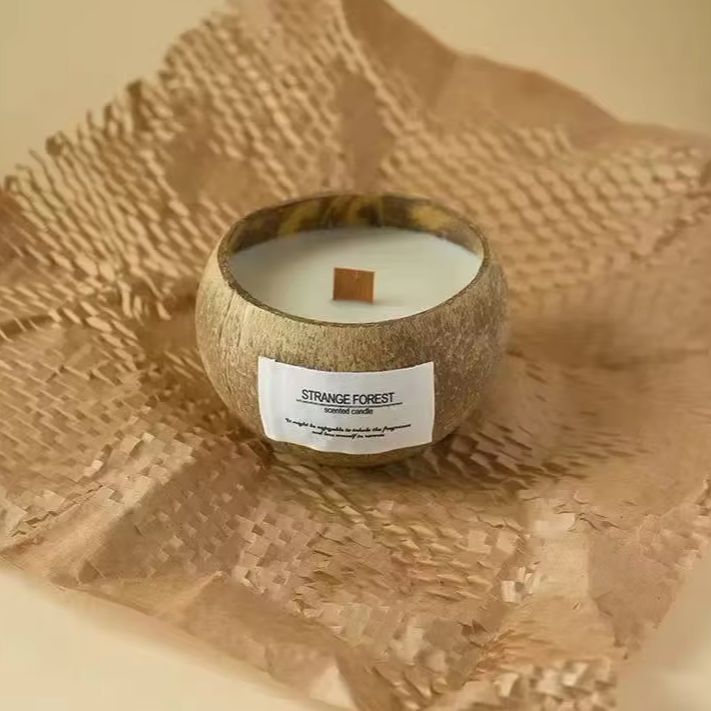 天然ココナッツシェル香りのキャンドル、アロマセラピー植物エッ - Home Fragrance Essence のレビューと価格