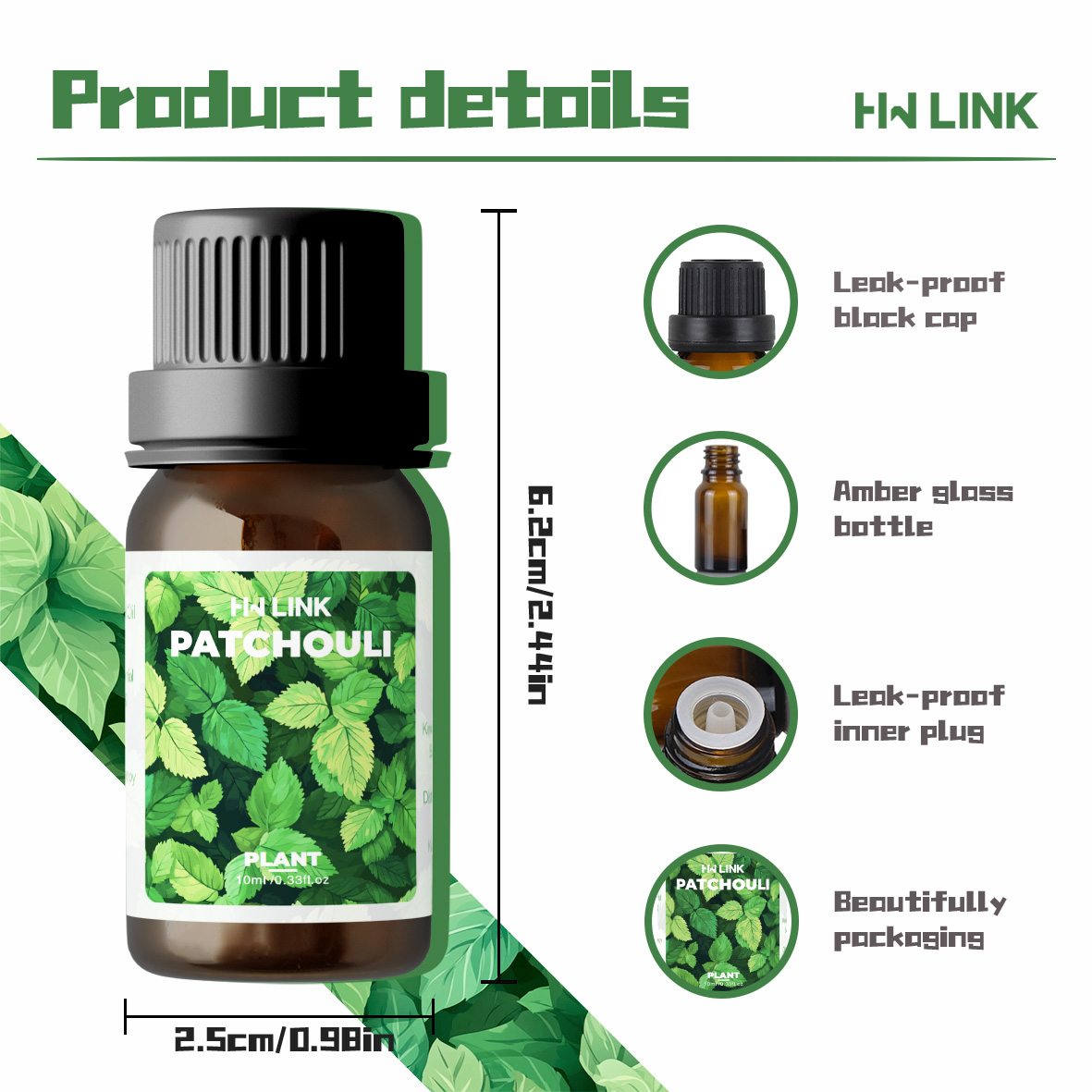 10ml パチュリ エッセンシャルオイル 100% 純粋天然 - Home Fragrance Essence のレビューと価格
