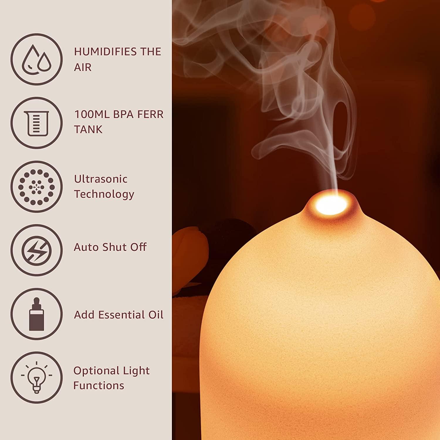 100ml セラミックエッセンシャルオイルディフューザー 寝 - Home Fragrance Essence のレビューと価格