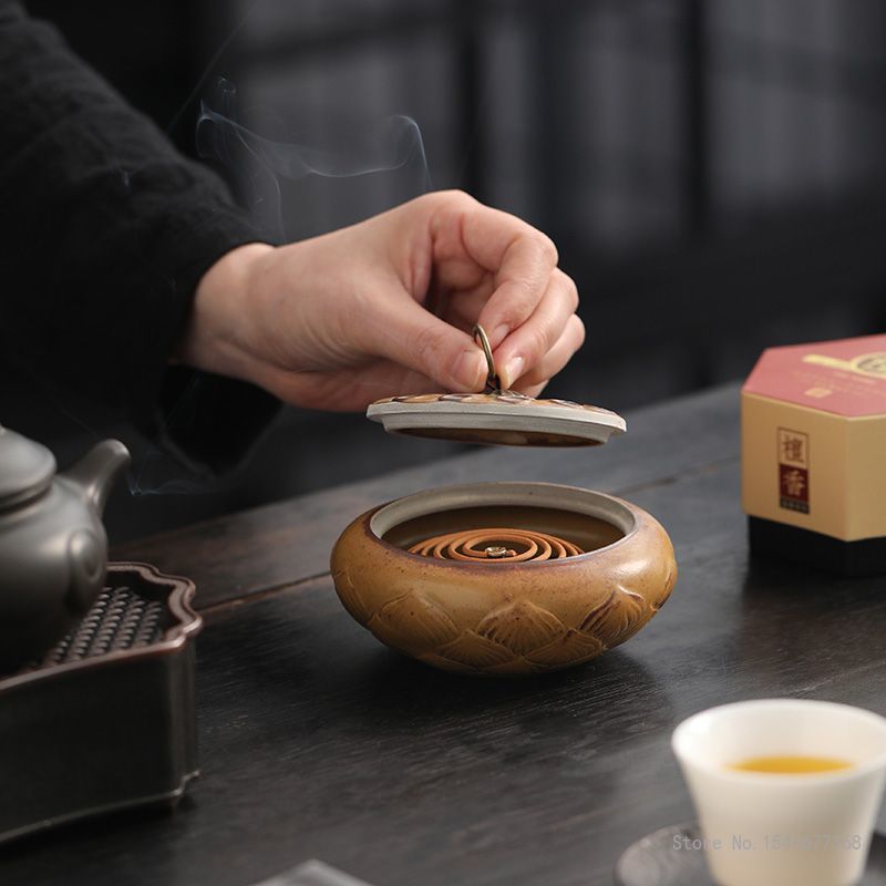 クリエイティブロータス小型香炉、セラミックアロマラック、屋内 - Home Fragrance Zen のレビューと価格