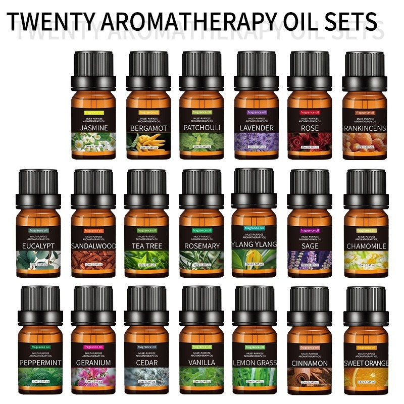 20種類のアロマセラピーエッセンシャルオイルセット 天然植物 - Reed Diffuser Set のレビューと価格