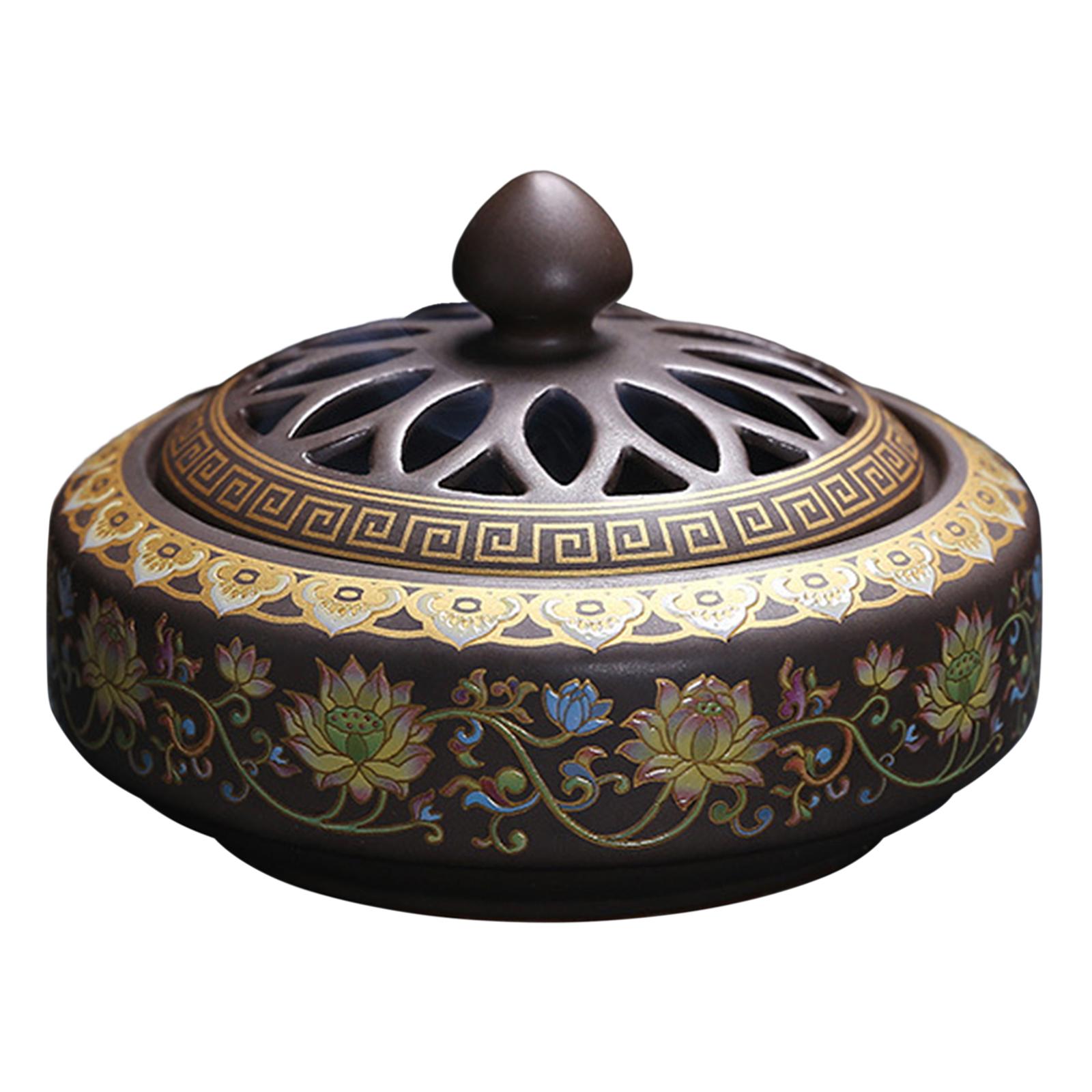 陶器製バーナー 花柄 禅風フレグランスディフューザー コイル - Home Fragrance Zen のレビューと価格